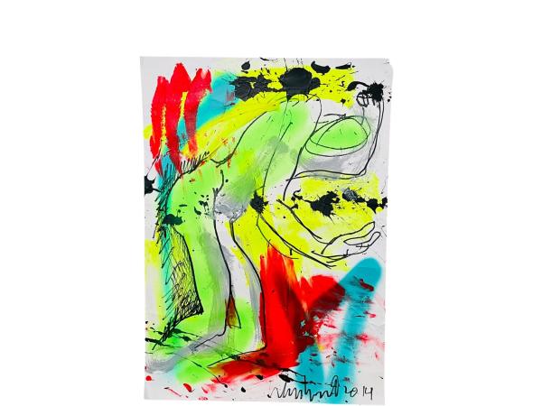 Peter Klashorst – Origineel "Neon Figuur" (2014)