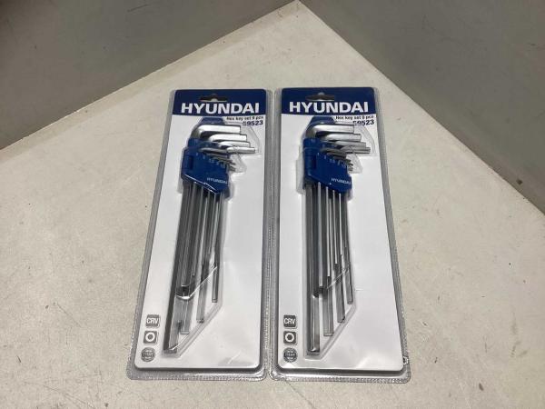 2x Hyundai Inbussleutelset 9 delig 