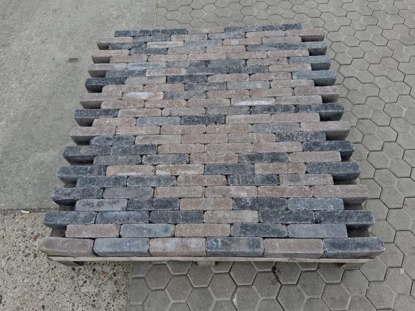 48,96 M2 Waalformaat Getrommeld Bruin-Zwart Nuance 20x5x7 Cm