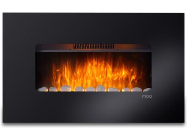 MOA EF201FB elektrische sfeerhaard wand 2000W zwart