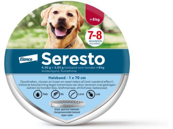 Seresto vlooien- en tekenband hond >8 kg