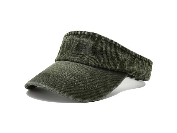 Denim zonneklep - donkergroen