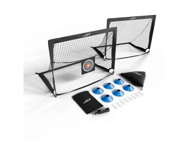 Pop-up Voetbaldoel Goal Master - Set van 2 - Zwart