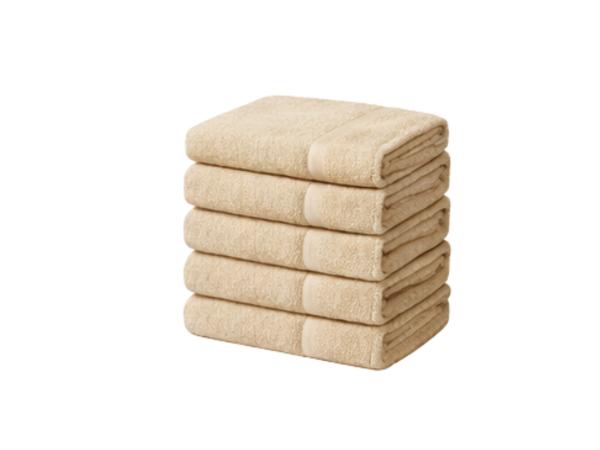 Handdoeken 70×140 cm – Set van 5 – 400 g/m² – Licht Bruin