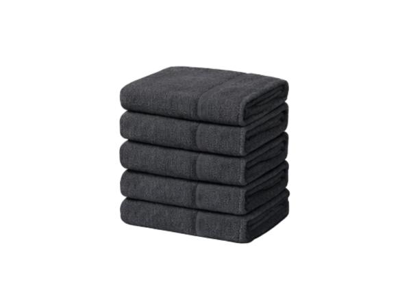 Handdoeken 70×140 cm – Set van 5 – 400 g/m² – Zwart