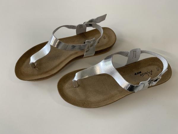 Zilverkleurige Alesya Eco's sandalen maat 37