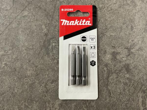 40x Makita schroefbit 3-pack B-25286 SL4x50 mm