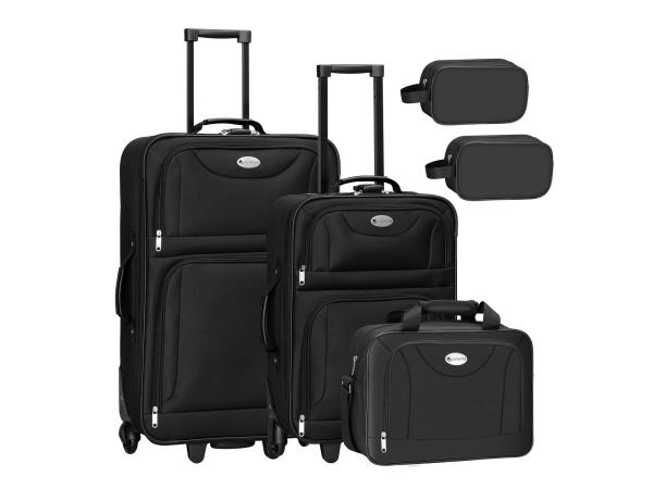 Trolley Reiskofferset / Kofferset Athen - 5-delig - Zwart