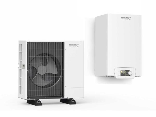 lucht/water-warmtepomp 8kW BLW Mono met verwarmelement