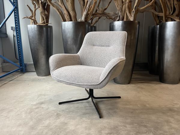 Fauteuil Lylo - Draaibaar 180° Return - linnen - lichtgrijs 