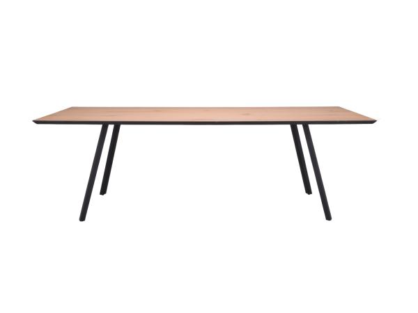 Eettafel Eiken fineer natural 225x100 rechthoek verjongd 