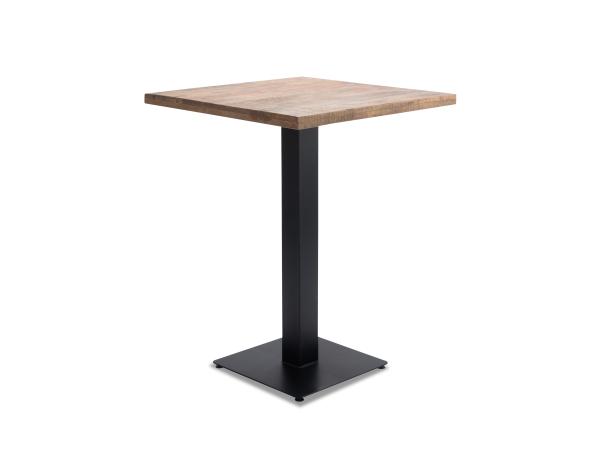 Bartafel Horeca 80x80 cm vierkant - hout - poot metaal 