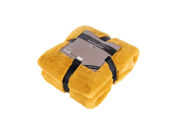Lalee Plush Deken & (4x) Kussen - Geel