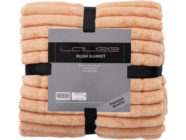 Lalee Plush Deken & (4x) Kussen - Perzik