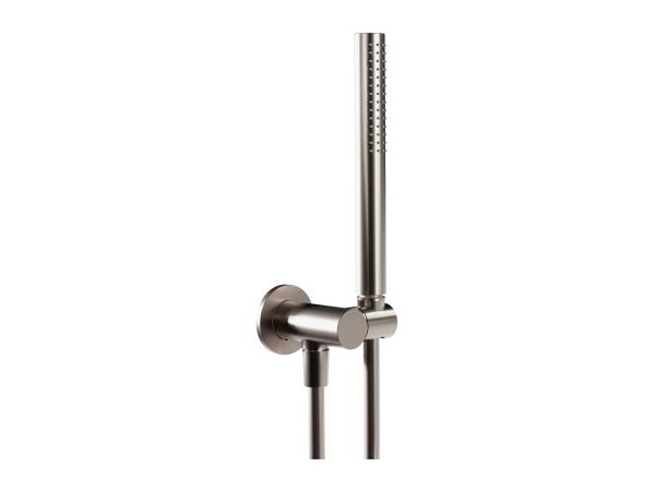 Blaufoss Round handdoucheset 1 straal Brushed CoolMetal