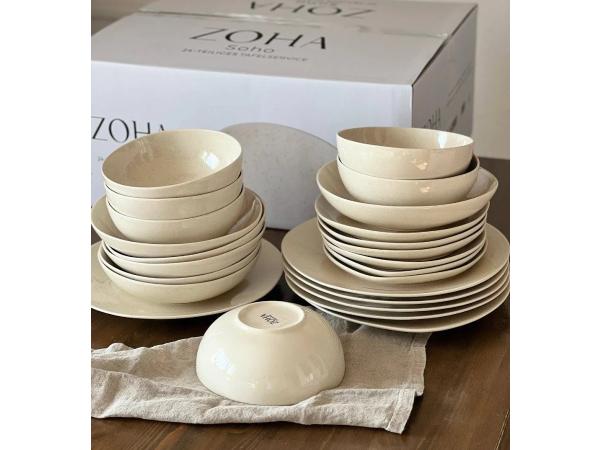 Zoha - Soho 24-delig serviesset voor 6 personen | beige