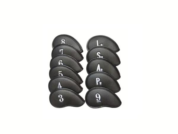 Luxe Set van 10 Golfclub Covers – Zwart