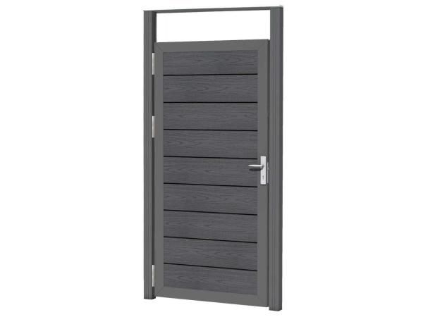 Composiet tuindeur in kozijn Houtlook antraciet 270x108cm