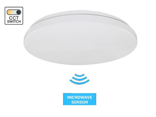 8x 24W CCT 3 kleur Opbouw LED Panelen spatwaterdicht met sensor