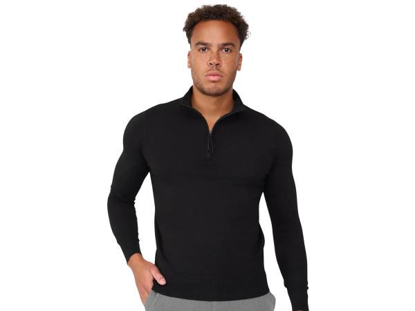 Solution Simon Zipper Knit Zwart - L