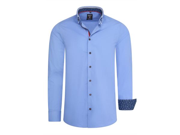 Rusty Neal Heren Overhemd Blauw - XXL