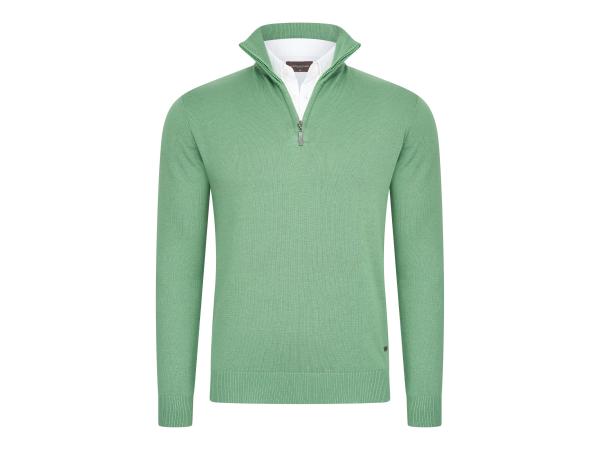 Cappuccino Italia Mock Zip Pullover Groen - M