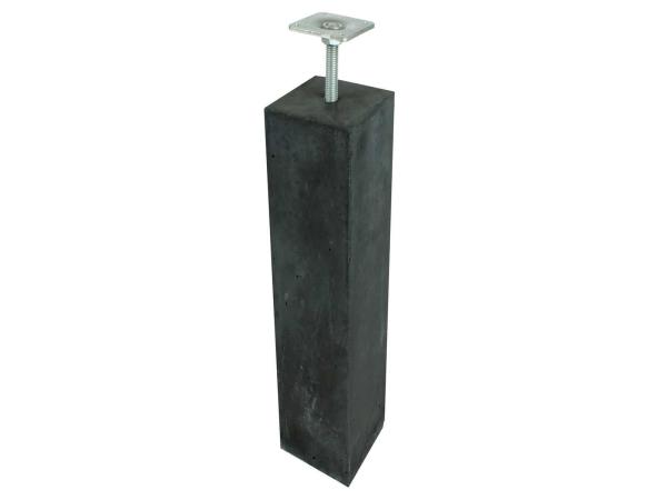 10x Betonpoer met montageplaat - M16 - 60x12x12 cm