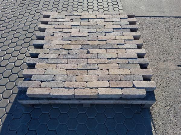 100 M2 Betonsteen Bont Dikformaat Getrommeld 20x6,5x6,5 Cm
