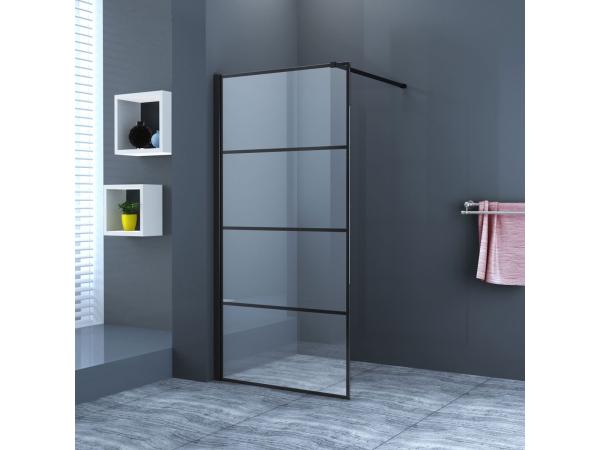 Inloopdouche / Douchewand - 140x200 - Mat Zwart Profiel