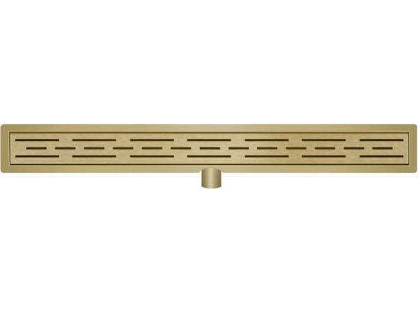Douchegoot met Flens 100 cm. - Goud Look- Geborsteld Messing