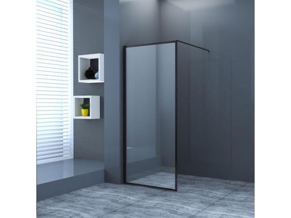Inloopdouche / Douchewand - 100x200 - Mat Zwart Profiel