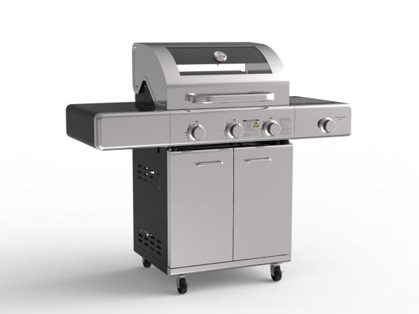 Gasbarbecue 3 branders RVS 