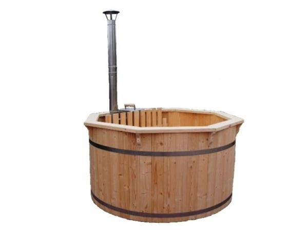 Houten hottub met kachel incl. cover