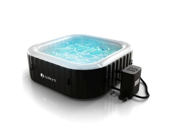 Opblaasbare Whirlpool - 4-6 personen - Zwart - Incl. LED