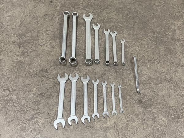 Vanadium ring-/steeksleutel set 15-delig