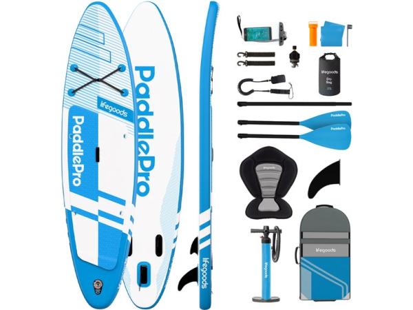 LifeGoods PaddlePro SUP board pro set met zitje