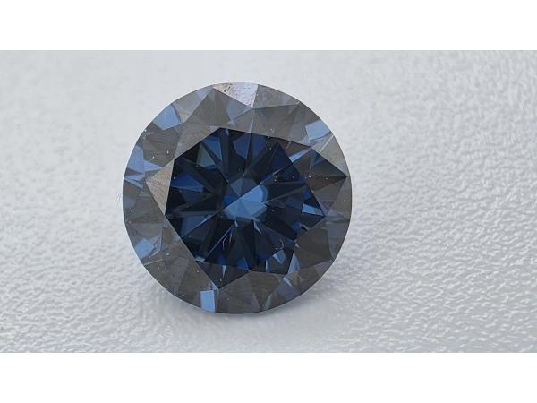 Moissanite briljant 1 crt  Royal Blue ( GRA Gecertificeerd )