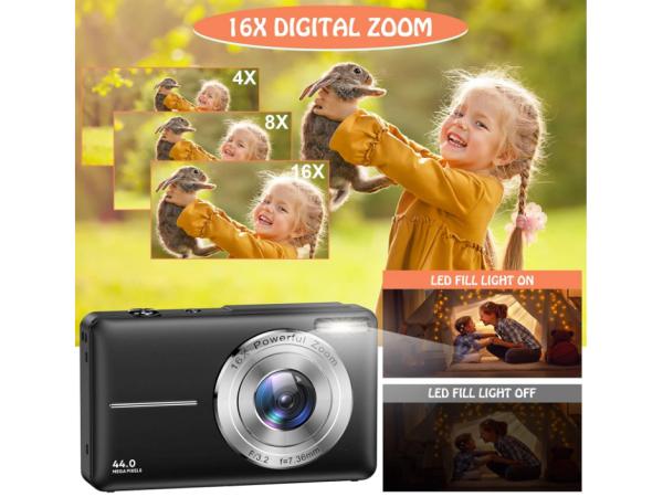 Compacte digitale camera 1080p 44 MP 2,5 inch LCD-scherm