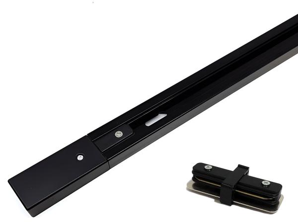 12x 1 meter Rail voor 1 fase 2draden railsystem +verbinder zwat
