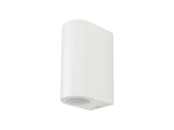20x Wandlamp modern halfrond GU10 duo fitting zand wit IP44