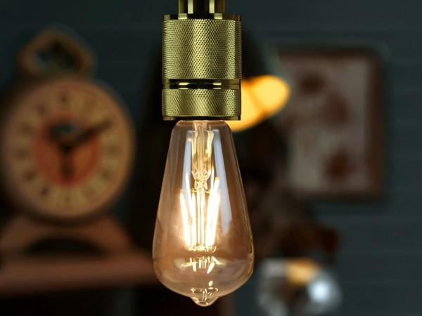 50x 4W E27 ST64 Amber Glas Filament LED Bulb 2000K