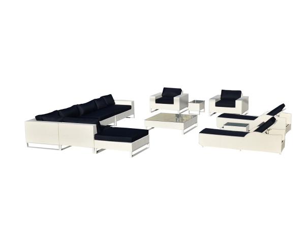 Loungeset incl. kussens 13-delig