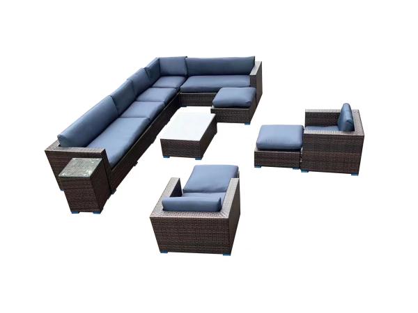 Loungeset incl. kussens 12-delig