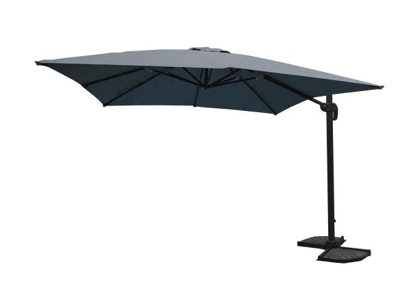 Hangende parasol donkergrijs 300x300cm 