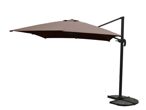 Hangende parasol zandkleurig 300x300cm 