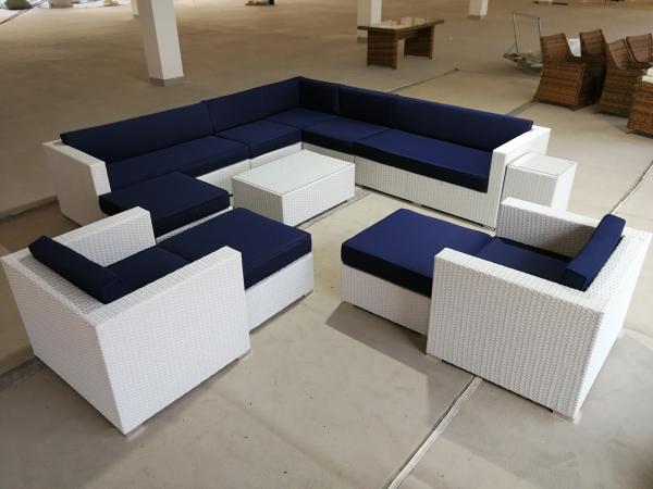 Loungeset incl. kussens 12-delig