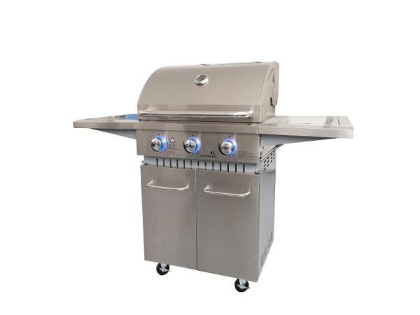 RVS 3 branders met zijbrander