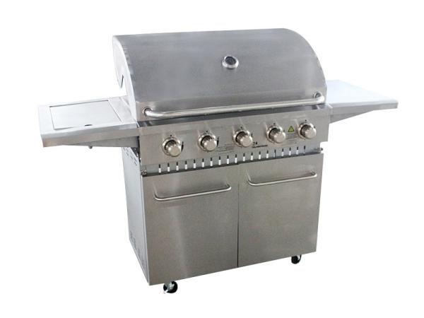 RVS Gasbarbecue - 5 branders met zijbrander