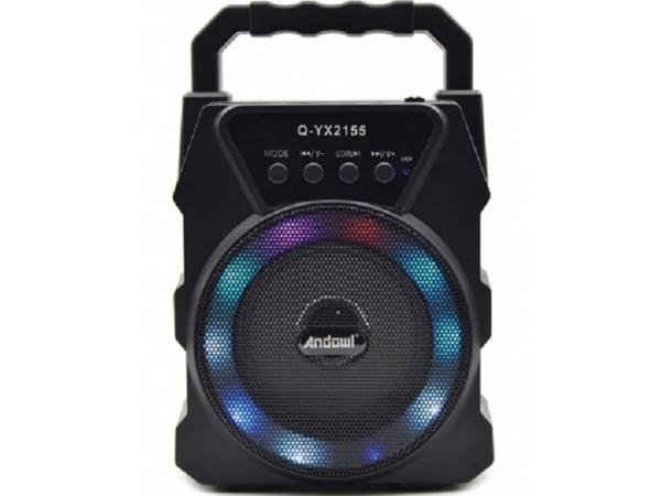 Q-YX2155 15W PMPO Bluetooth 5.0 draagbare speaker met LED