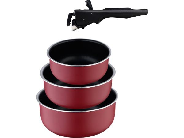 Bergner Click &amp; Cook Red 3 pannen + afn. greep